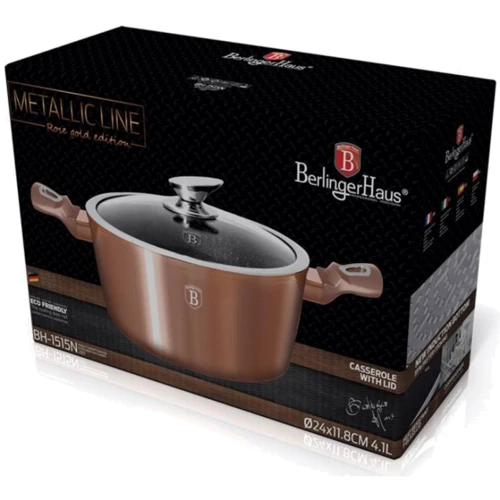 Каструля Berlinger Haus Rose Gold 4.1 л (1515N-BH): Обсяг, л 4.1