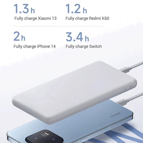 Зовнішній акумулятор Xiaomi Power Bank 10000mAh Lite 22.5W Gray (BHR9350GL): Вихідна напруга, В 12