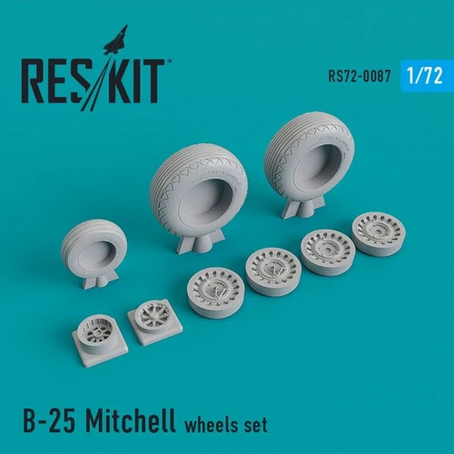 Набор ResKit Смоляные колеса для самолета North American B-25 "Mitchell" (RS72-0087)