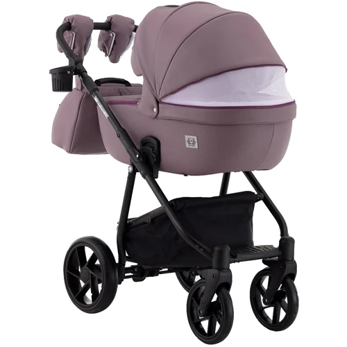 Коляска 2 в 1 Adamex Hybryd Plus шкіра 100% BR332 бузковий (623690): Ширина шасі 61.5 см