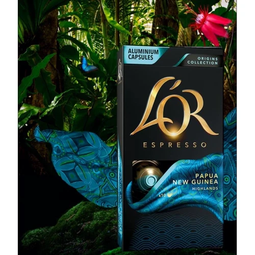 Кава L’OR Espresso Papua New Guinea натуральна смажена мелена в капсулах 10 шт (8711000360620) фото 4