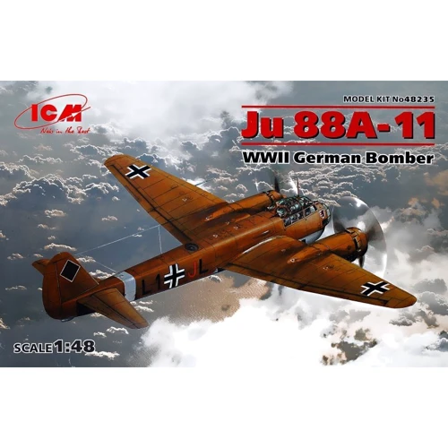 Німецький бомбардувальник Ju 88A-11, WWII German Bomber (ICM48235)