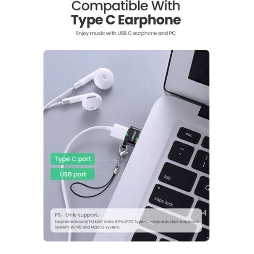 Адаптер Ugreen Adapter US280 USB to USB-C Black (50568) фото 5