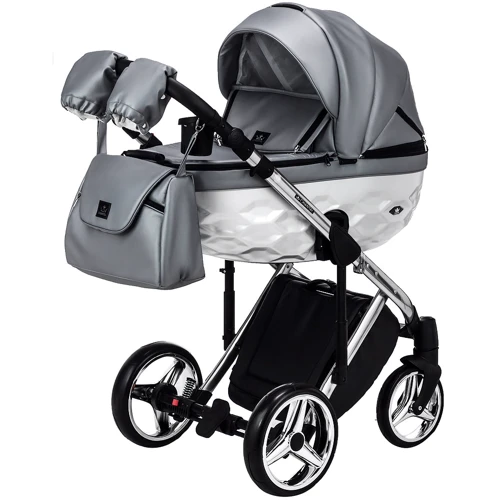 Коляска 2 в 1 Adamex Chantal Star Polar (Chrome) шкіра 100% Star 122 (624718): Тип коляски універсальна коляска (2-в-1)