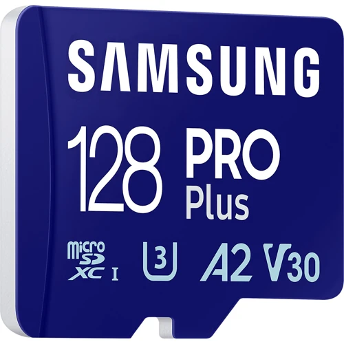 Карта пам'яті Samsung 128 GB microSDXC Pro Plus UHS-I U3 V30 A2 Class 10 + SD-adapter (MB-MD128SA)