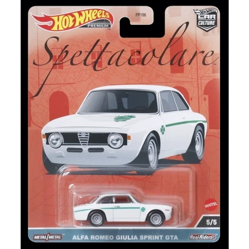 Коллекционная модель машинки Hot Wheels Alfa Romeo Giulia Sprint GTA серии Car Culture (FPY86/HKC50)
