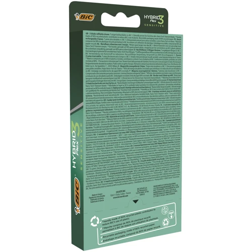 BIC 3 Flex Sensitive Верстат для гоління чоловічий з 4 змінними картриджами: Тип станка Со сменными кассетами
