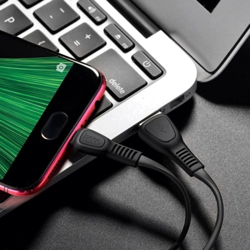 Кабель Hoco USB Cable to MicroUSB X40 2.4A 1m Black: Длина 1 м