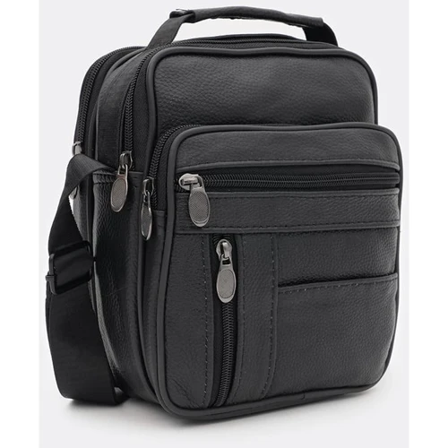 Мужская сумка через плечо Borsa Leather черная (K16683-3bl-black): Пол Мужской