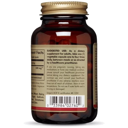 Solgar L-Tyrosine 500 mg 100 Veggie Caps: Стать унісекс