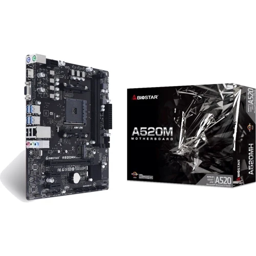 BIOSTAR A520MH: Роз'єми на платі SATA 3.0, M.2