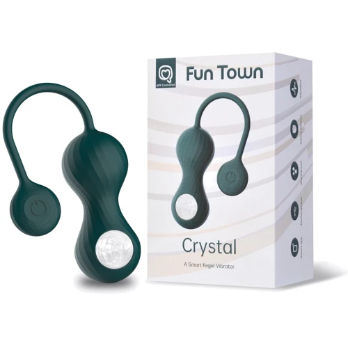 Вагинальные смарт-шарики с вибрацией Magic Motion Fun Town Crystal
