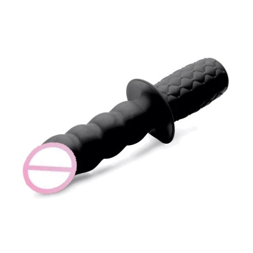 Анальный вибратор с рукоятью The Handler 10x Silicone Vibrating Thruster