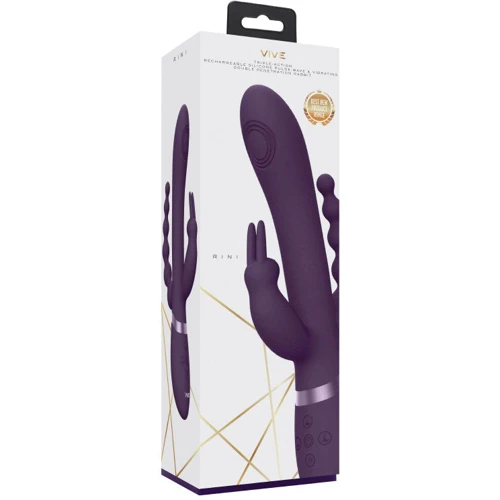 Вибратор-кролик Vive Rini 3в1 Violet