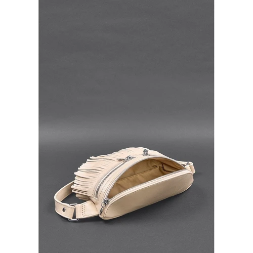 Женская поясная сумка BlankNote Spirit бежевая (BN-BAG-15-light-beige): Материал Натуральная кожа
