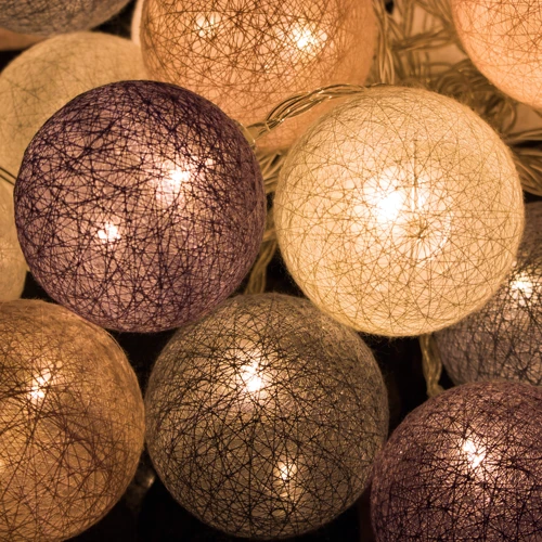 Гирлянда на батарейках Springos Cotton Balls 4 м 20 LED CL0048 Warm White: Длина, м 4