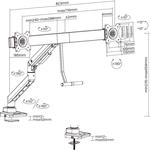 Крепление для мониторов OfficePro MA802B фото 10