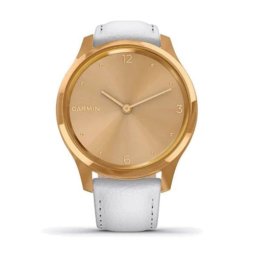 Смарт-часы Garmin Vivomove Luxe 24K Gold PVD Stainless Steel Case with White Italian Leather Band (010-02241-08): Операционная система нет