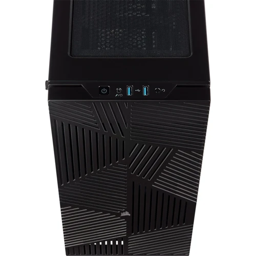 Корпус Corsair 275R Airflow Black (CC-9011181-WW): Матеріал передній панелі пластик, сталь