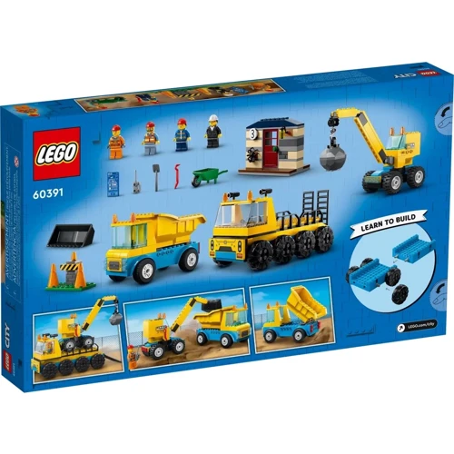 Конструктор LEGO City Будівельні машини та кульовий кран для аварійних робіт (60391) фото 4