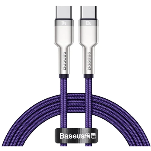 Кабель Baseus Cable USB-C to USB-C Cafule Metal 100W 1m Purple (CATJK-C05)