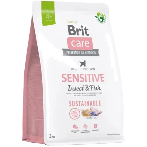 Сухий корм Brit Care Sustainable Sensitive для собак з чутливим травленням риба та комахи 3 кг (8595602559206)