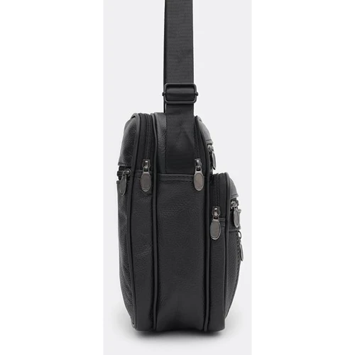 Мужская сумка через плечо Borsa Leather черная (K16683-1bl-black): Тип Сумки