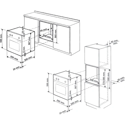 Духова шафа електрична Hotpoint-Ariston FT 850.1 (AN): Об'єм, л 58