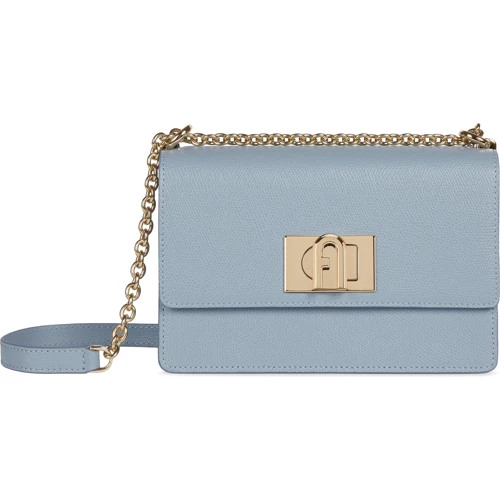 Жіноча сумка крос боді Furla 1927 Mini Crossbody 20 блакитна (BAFKACOARE000K3500): Тип ручки На ланцюжку, Плечовий ремінь, Без ручки