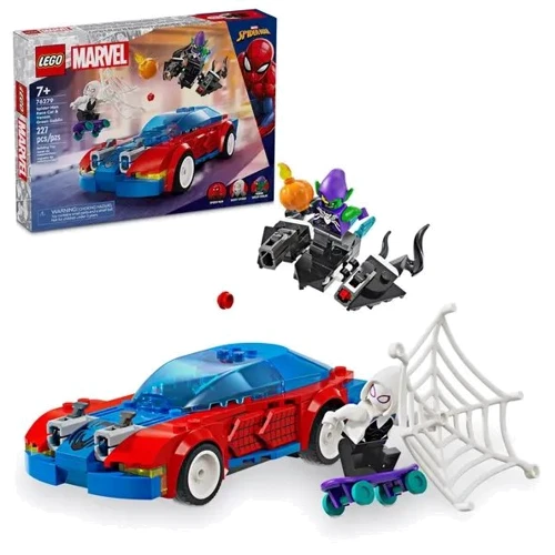 Конструктор LEGO Marvel Автомобіль для гонки Людини-Павука та Зелений Гоблін з отрутою Венома (76279): Кількість деталей, шт. 227
