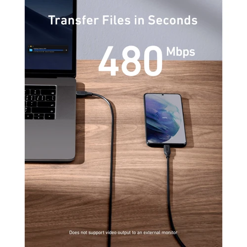 Кабель Anker Cable USB-C to USB-C Powerline III 100W 1.8m Black (А8856021): Тип USB-C - USB-C