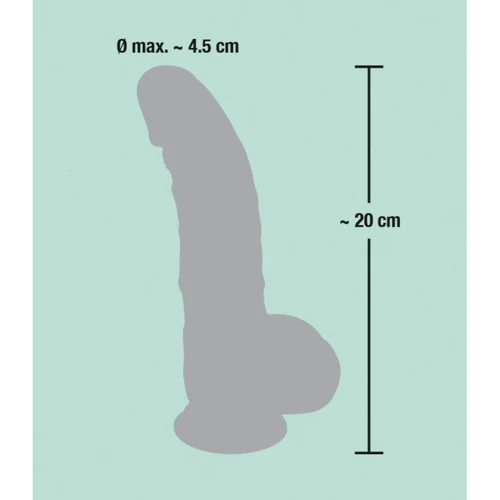 Фаллоимитатор с мошонкой Orion Medical Silicone Dildo, 20 см