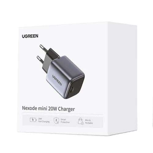 Зарядное устройство Ugreen USB-C Wall Charger CD318 Nexode Mini 20W Gray (90664): Количество USB-портов 1