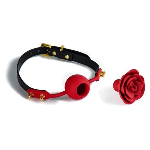 Роскошный кляп в виде розы Zalo - Rose Ball Gag