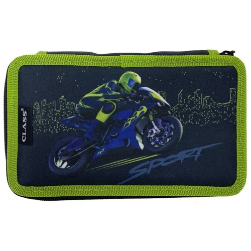 Пенал Class Motobike 3 отделения без наполнения черный (21608C): Год выпуска коллекции 2021