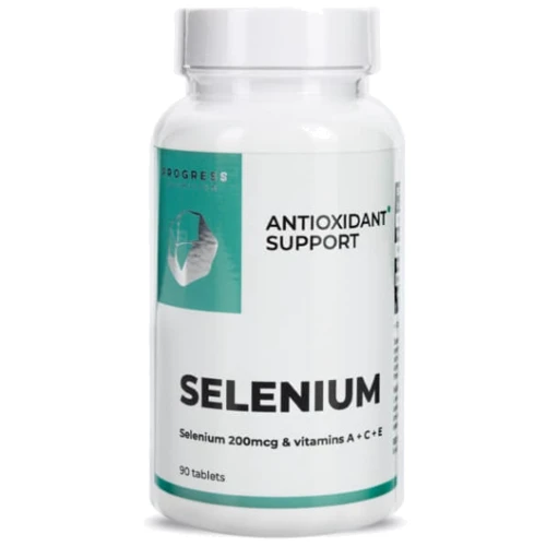 Progress Nutrition Selenium 200 mcg + Vitamins A,C,E Селен + Вітамін А,С,Е 90 таблеток