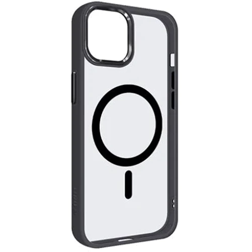 Чехол для iPhone Mobile Case TPU+PC Metal Buttons with MagSafe Black for iPhone 15