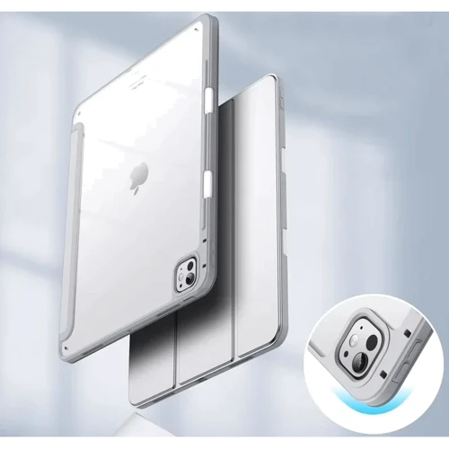 Аксессуар для iPad BeCover Soft Edge TPU with Pencil mount Gray for iPad Pro 13 2024 M4 (711718): Особенности отделение для стилуса, Удобно держать в руке, Стильный дизайн, Стильный внешний вид, Складывается в подставку, Приятен на ощупь