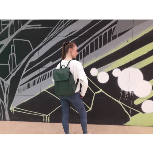Жіночий рюкзак Sambag Loft LZN зелений (22400007): Фактура Матовая, Гладкая