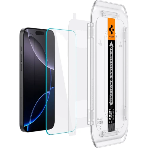 Защитное стекло для iPhone Spigen Tempered Glass EZ FIT GLAS.tR SLIM 2 Pack (AGL07928) for iPhone 16 Pro фото 6