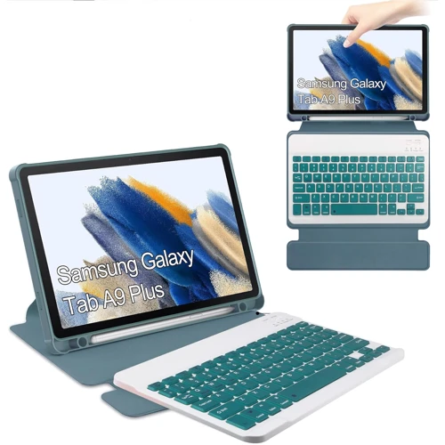 Аксессуар для планшетных ПК BeCover Case Rotatable Smart Keyboard Dark Green for Samsung Galaxy Tab A9 Plus SM-X210/SM-X215/SM-X216 (710331): Цвет зеленый