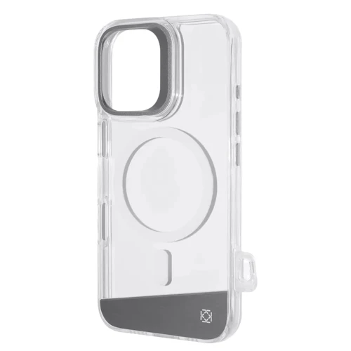 Чехол для iPhone Kajsa Aluminium Shield with Magnetic Ring Silver for iPhone 16