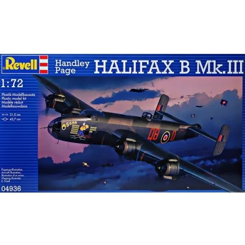 Тяжелый Revell бомбардировщик Handley Page Halifax Mk.III