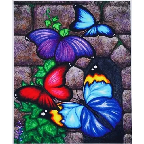 Картина по номерам с алмазной мозаикой TK Group Бабочки 40х50 см (B 78679)