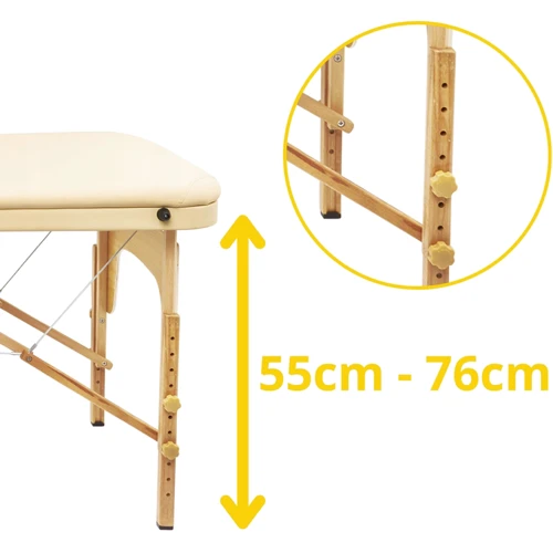 Массажный стол 4FIZJO Massage Table+ Wood W60 Beige (TABLE+W60BEIGE)