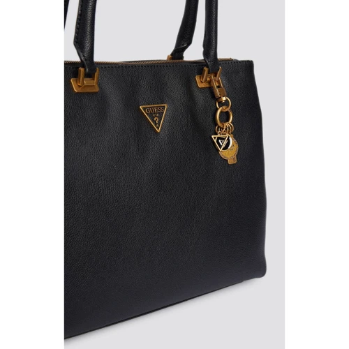 Женская сумка тоут Guess Destiny Society Carryall черная (HWVB7878100-BLA): Фактура Матовая, Зернистая