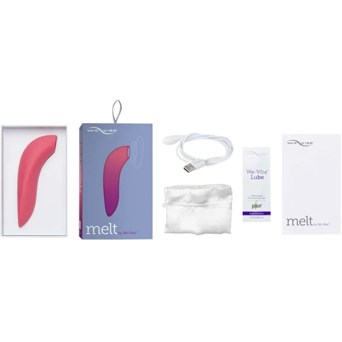 Вакуумный смарт-стимулятор для пар We-Vibe Melt Coral, удобно совмещать с проникающим сексом