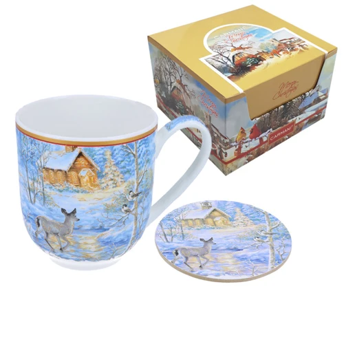 Кухоль Carmani з підставкою Зимовий пейзаж 600 ml (219-9780): Виробник Carmani