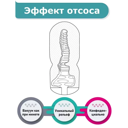 Мастурбатор з ефектом відсмоктування Fleshnash Cozy Touch (білий), 15х6.7см