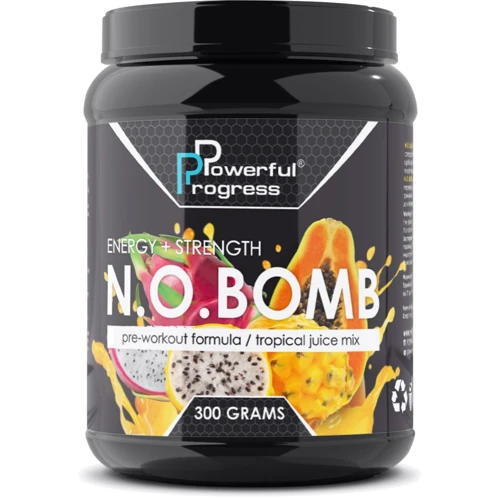 Предтренировочный комплекс Powerful Progress N.O.BOMB 300 g /30 servings/ Tropical juice mix
